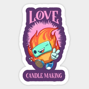 Love Candle Making Sticker